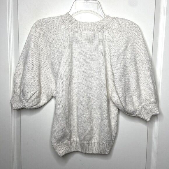 BB Dakota Steve Madden Come Here Soften Puff Sleeve Sweater Oatmeal Size XS - Picture 8 of 12